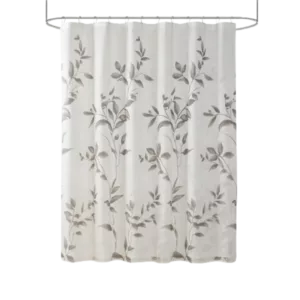 Cecily Burnout Printed Shower Curtain