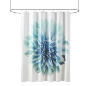 Norah Printed Floral Cotton Shower Curtain