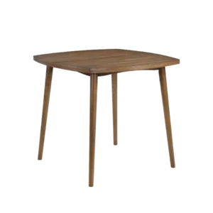 1pc Mid-Century Modern Counter-Height Dining Table Square Brown Finish Solid Wood Wooden Dining Room Furniture