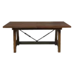 Unique Look Wood Framing 1pc Dining Table w Extension Leaf Industrial Design Casual Dining Furniture