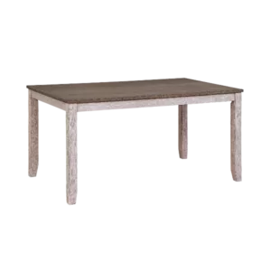 Transitional Design Rectangular 1pc Dining Table Grayish White and Brown Finish Furniture
