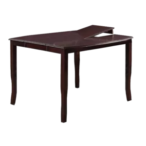 Dining Room Furniture Dining Table Dark Brown Counter Height Table w Butterfly Leaf Wooden Top 1pc Kitchen High Table