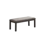 Modern Dark Grey Solid wood Cushion Seats Bench Ideal For Living Room Bedroom.
