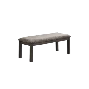 Modern Dark Grey Solid wood Cushion Seats Bench Ideal For Living Room Bedroom.