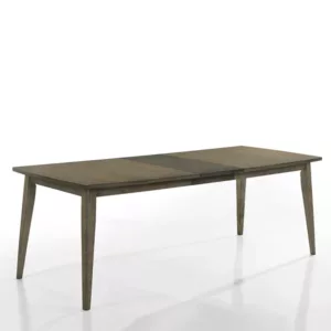 Bistro Vintage Walnut 72" Wide Contemporary Rectangle Dining Table with 16" Wide Extension Leaf