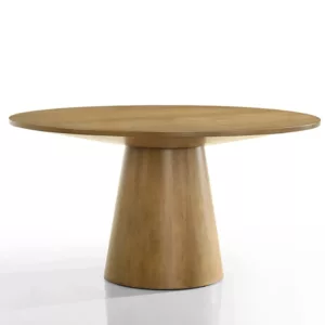 Jasper Driftwood Finish 59" Wide Contemporary Round Dining Table