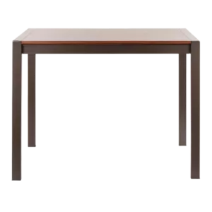 Fuji Contemporary Counter Table in Antique Metal and Walnut Wood by LumiSource