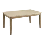 ACME Claudia Dining Table in White Marble & Salvage Brown
