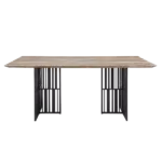 ACME Zudora Dining Table, Antique Oak & Black Finish DN01757