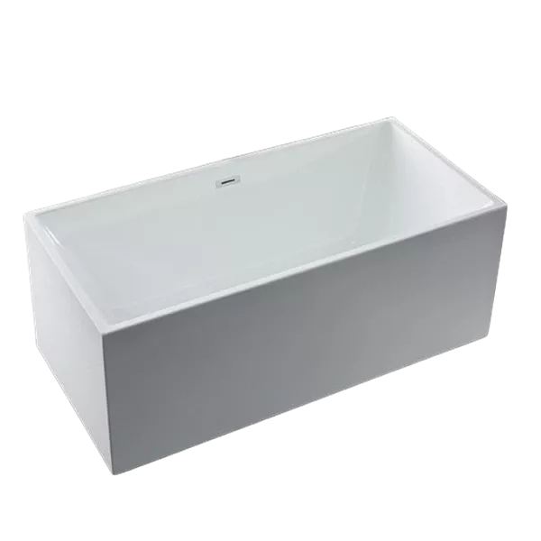 Acrylic Flat-bottom Freestanding tub in White Color
