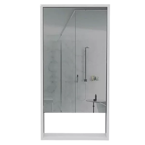 Burlington Rectangle Medicine Cabinet with Mirror White