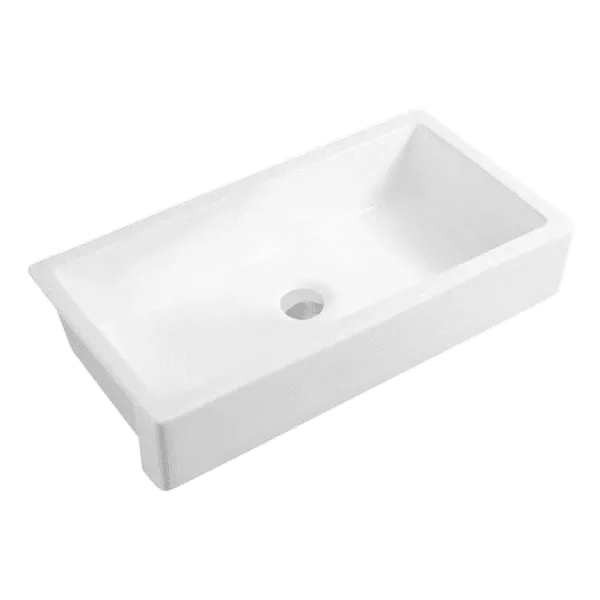 Ceramic 37 in. Single Bowl Farmhouse Apron Workstation Kitchen Sink