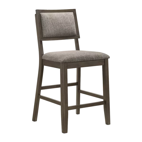 Modern Dark Brown 2pc Solid Wood Dining Side Chairs with Upholstered Seat Back For Dining Room