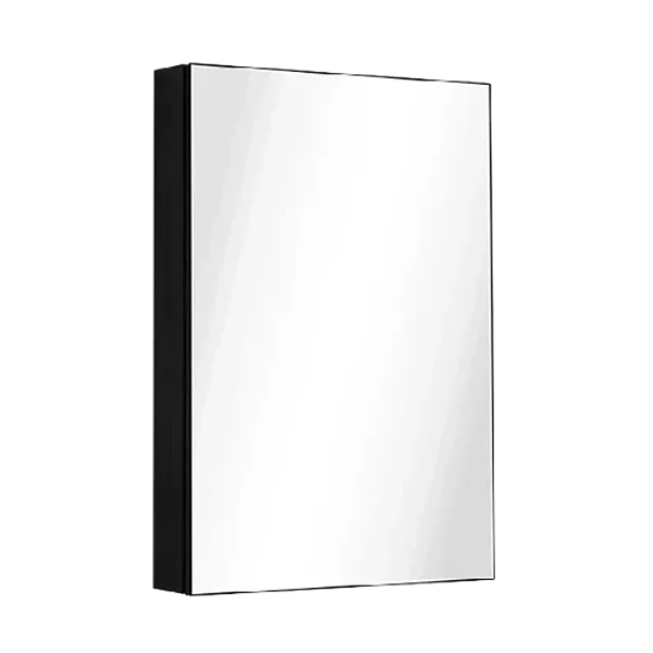 Aluminum Bathroom Medicine Cabinet with Mirror, Recessed or Surface Mount Bathroom Wall Cabinet