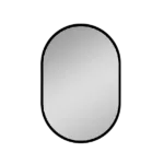 31x21 Inch Oval Black Metal Framed Wall-Mount Bathroom Medicine Cabinet with Mirror - A Stunning Blend of Design and Functionality for Your Stylish Sanctuary.