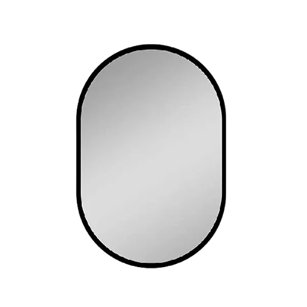 31x21 Inch Oval Black Metal Framed Wall-Mount Bathroom Medicine Cabinet with Mirror - A Stunning Blend of Design and Functionality for Your Stylish Sanctuary.