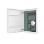24" W x 30" H White Beveled Edges Single-Door Bathroom Medicine Cabinet with Mirror, Recessed or Surface Mount Bathroom Wall Cabinet