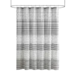 Calum Cotton Yarn Dye Shower Curtain with Pom Poms