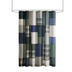 Mill Creek Pieced Cotton Shower Curtain