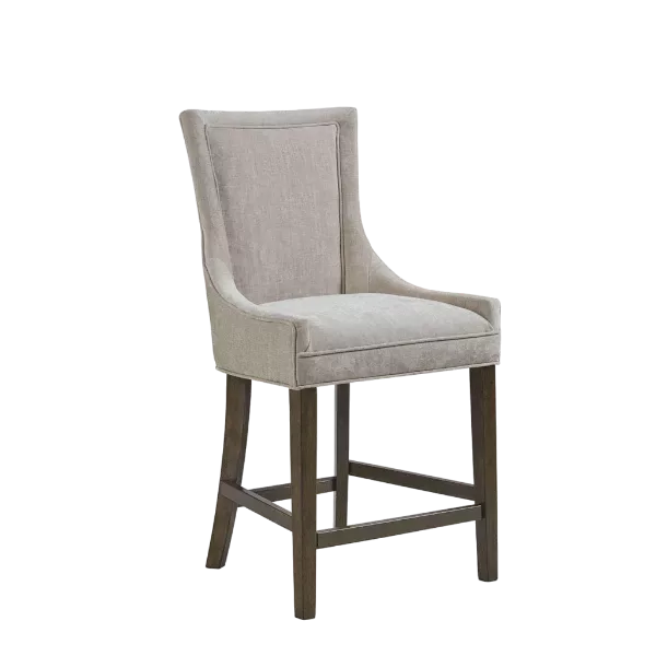 Modern Charcoal Grey Solid Wood Dining Chair with High Back For Dining Room