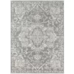 Asher Distressed Medallion Woven Area Rug