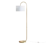 58 in. Attwell Arched Metal Floor Lamp in Gold