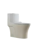 1-Piece High Efficiency Dual Flush Elongated Toilet in White