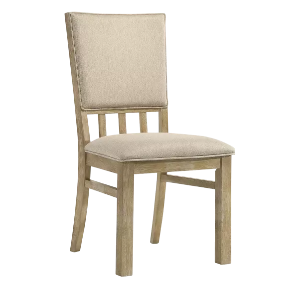 Modern Wheat Upholstered Back Side Chair of Wooden Frame And Legs For Dining Room