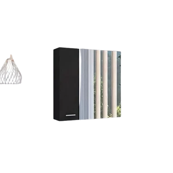Black Wengue Crawford 4-Shelf Medicine Cabinet