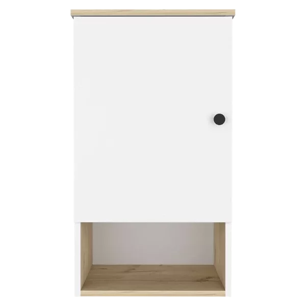 Kensington 1-Shelf Medicine Cabinet in Light Oak and White