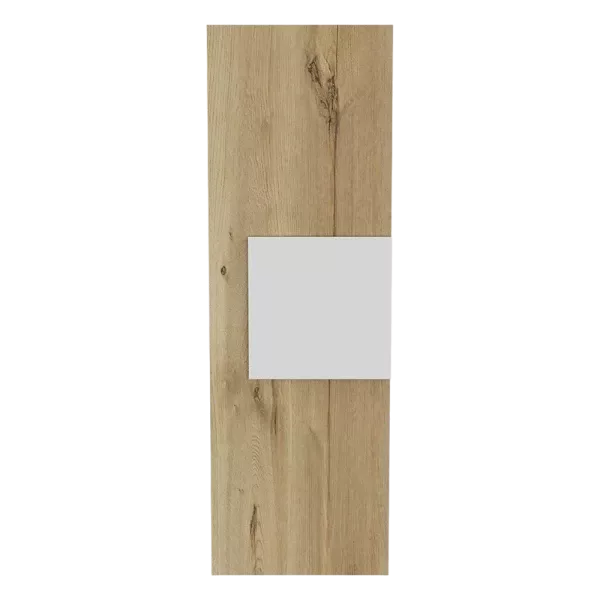 Vanguard Medicine Cabinet, Three Shelves, Single Door Cabinet -White / Light Oak