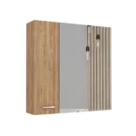 Pine Sines Medicine Cabinet with Four Internal Shelves and Double Door