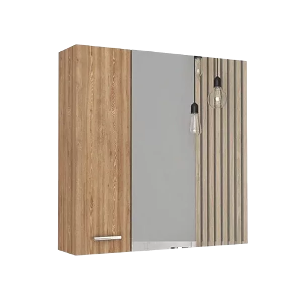 Pine Sines Medicine Cabinet with Four Internal Shelves and Double Door