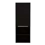 Mila Bathroom Cabinet, Two Interior  Shelves, Two External Shelves, Single Door Cabinet -Black