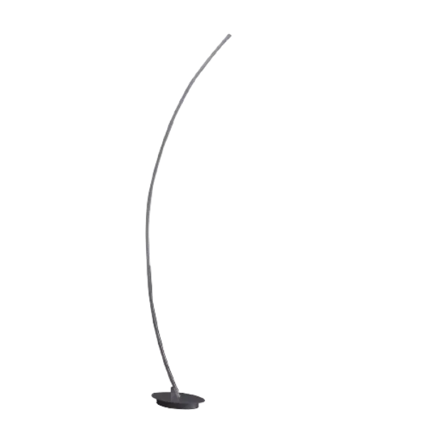 62.25 in. in Bradie Brushed Led Arc Tube Floor Lamp in Nickel