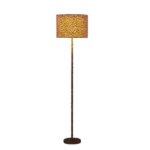 59 in. Faux Suede Leopard Print Floor Lamp