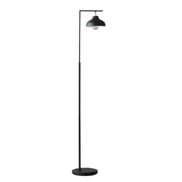 63.25 in. Industrial Farmhouse Metal Floor Lamp in Matte Black