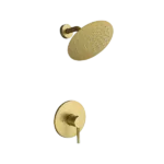 Built-In Shower System With Rough-in Valve in Brushed Gold