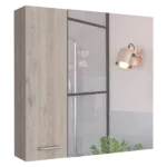 Medicine Cabinet Prague, Four Internal Shelves, Double Door, Light Gray Finish