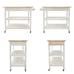Kitchen Island & Kitchen Cart, Mobile Kitchen Island with Two Lockable Wheels, Simple Design to Display Foods and Utensil Clearly, One Big Drawer Keeps Kitchen Ware from Dust.
