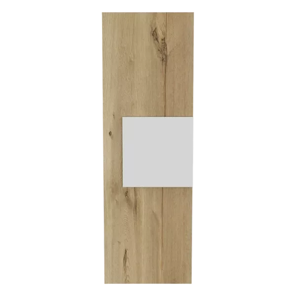 DEPOT E-SHOP Magna Medicine Single Door Cabinet, Three Shelves, Light Oak / White
