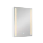 30x20 inch LED Surface Mounted Cabinets With Lighted Mirror  White Left Open