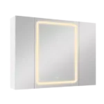40x30 Inch Dimmer White Magic LED Bathroom Medicine Cabinet with Surface Mount, Three Door Brilliance and Lighted Perfection with Mirror Defogging