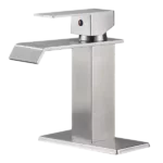 Vessel Sink Bathroom Faucet with Drain Assembly in Brushed Nickel