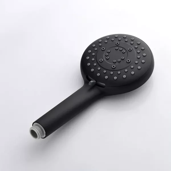 Single Handle Round Shower Faucet with Handheld Sprayer in Matte Black