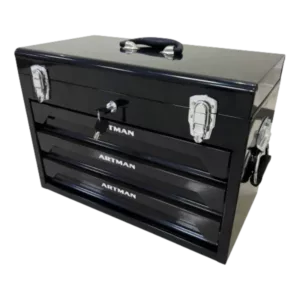 3 Drawers Tool Box with Tool Set in Black