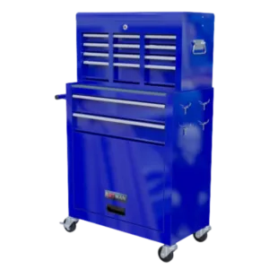 High Capacity 8-Drawer Rolling Tool Chest with Wheels and Drawers in Blue
