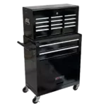 High Capacity 8-Drawer Rolling Tool Chest with Wheels and Drawers in Black
