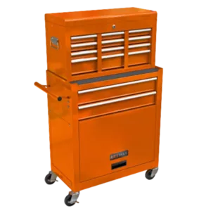 High Capacity 8-Drawer Rolling Tool Chest with Wheels and Drawers in Orange