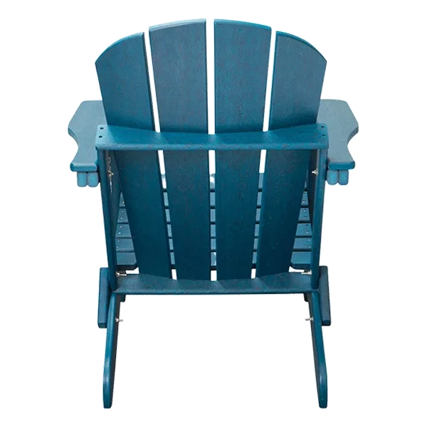 Solid Patio All-weather Foldable Armchair with Navy Blue Finish